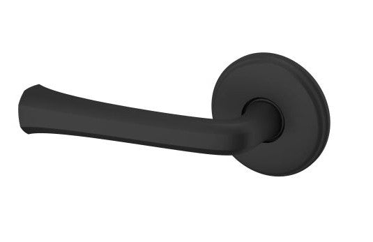 Baldwin Estate 5112 Left Handed Half Dummy Lever with 5075 Rose in Satin Black finish