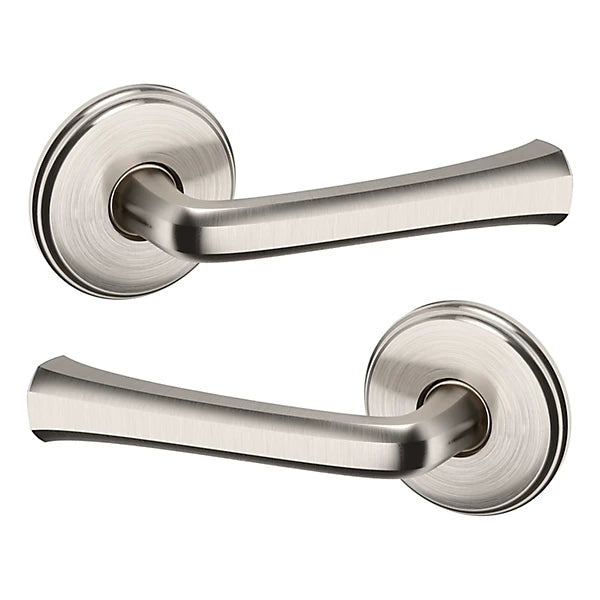 Baldwin Estate 5112 Passage Lever with 5075 Rose in Lifetime Satin Nickel finish