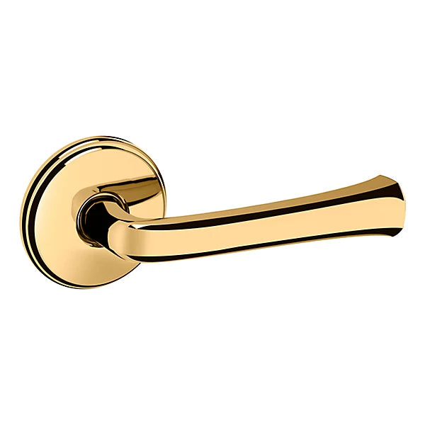 Baldwin Estate 5112 Right Handed Half Dummy Lever with 5075 Rose in Lifetime Polished Brass finish