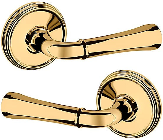 Baldwin Estate 5113 Full Dummy Lever with 5078 Rosette in Lifetime Polished Brass finish