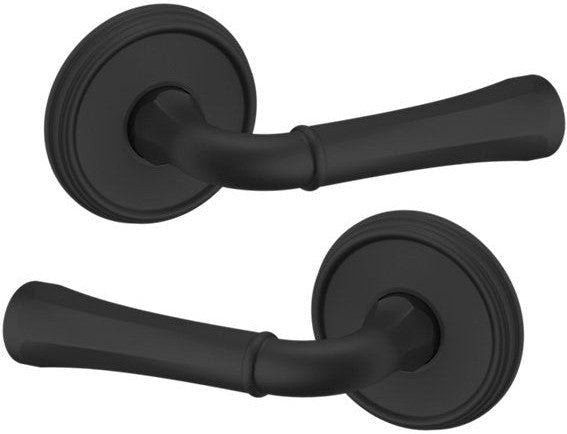 Baldwin Estate 5113 Passage Lever with 5078 Rosette in Satin Black finish