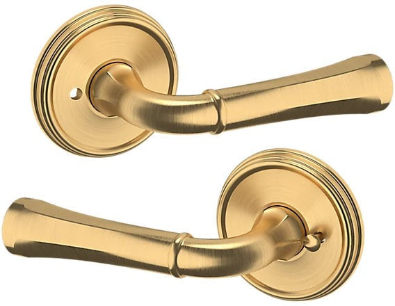 Baldwin Estate 5113 Privacy Lever with 5078 Rosette in Lifetime Satin Brass finish