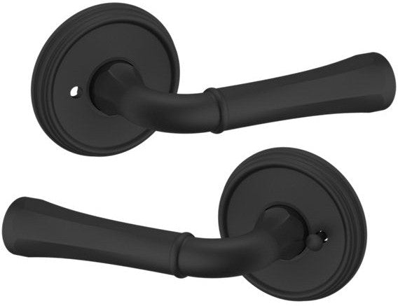 Baldwin Estate 5113 Privacy Lever with 5078 Rosette in Satin Black finish