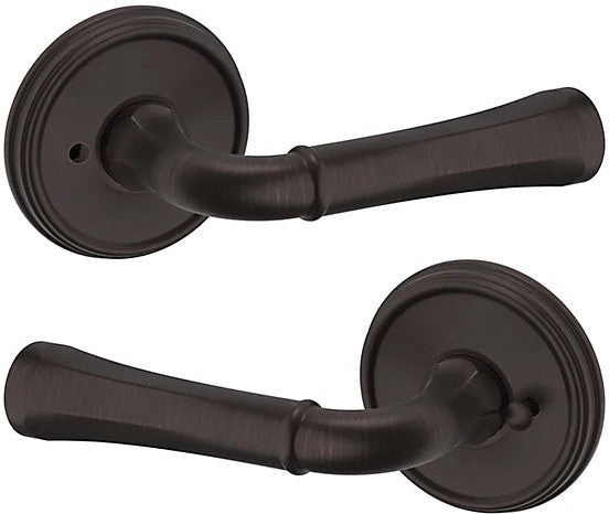 Baldwin Estate 5113 Privacy Lever with 5078 Rosette in Venetian Bronze finish