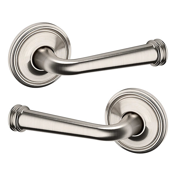 Baldwin Estate 5116 Passage Lever with 5070 Rose in Lifetime Satin Nickel finish