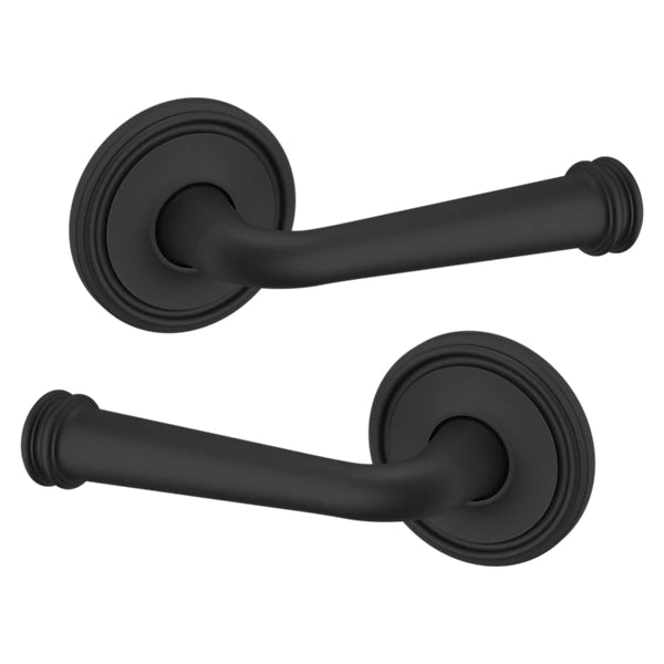 Baldwin Estate 5116 Passage Lever with 5070 Rose in Satin Black finish