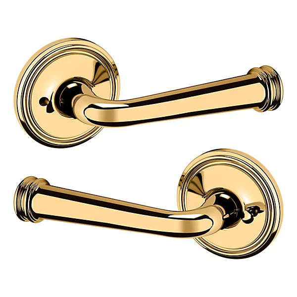Baldwin Estate 5116 Privacy Lever with 5070 Rose in Lifetime Polished Brass finish