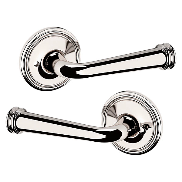 Baldwin Estate 5116 Privacy Lever with 5070 Rose in Lifetime Polished Nickel finish