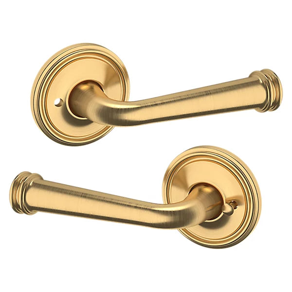 Baldwin Estate 5116 Privacy Lever with 5070 Rose in Lifetime Satin Brass finish