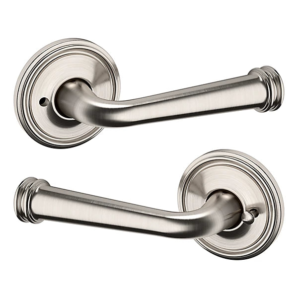 Baldwin Estate 5116 Privacy Lever with 5070 Rose in Lifetime Satin Nickel finish