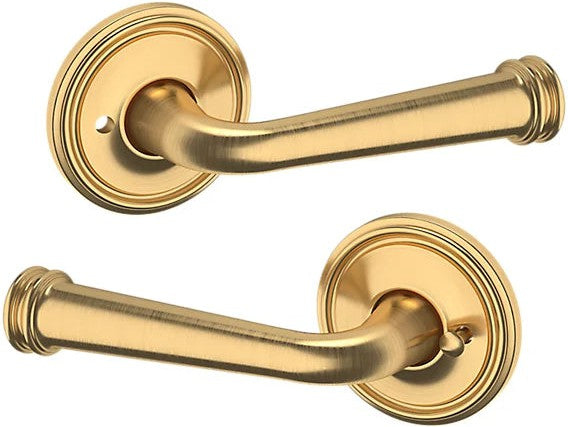 Baldwin Estate 5116 Privacy Lever with 5070 Rosette in Lifetime Satin Brass finish