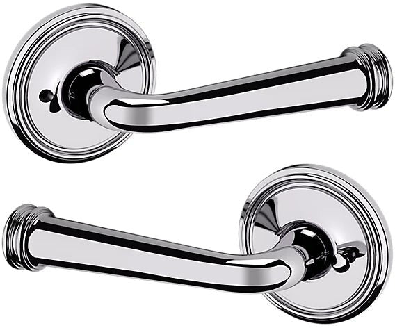 Baldwin Estate 5116 Privacy Lever with 5070 Rosette in Polished Chrome finish