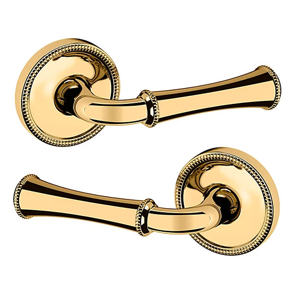 Baldwin Estate 5118 Passage Lever with 5076 Rose in Lifetime Polished Brass finish