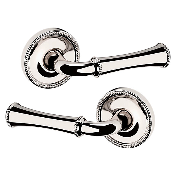 Baldwin Estate 5118 Passage Lever with 5076 Rose in Lifetime Polished Nickel finish