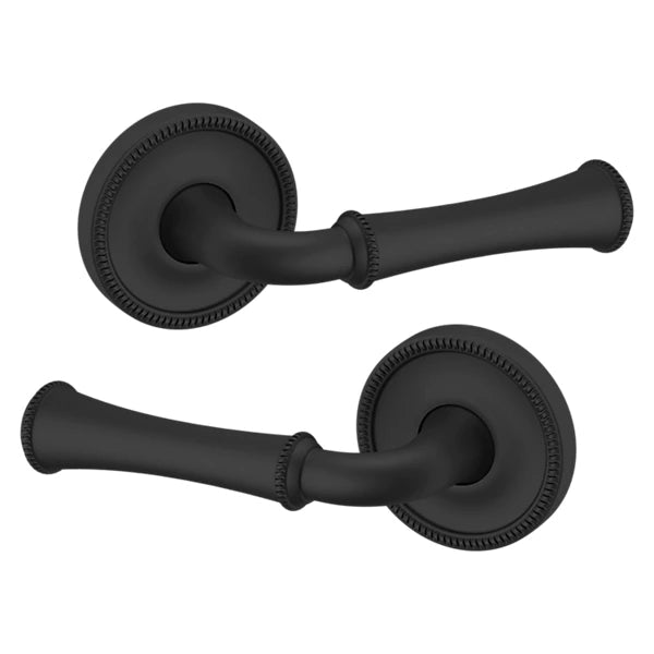 Baldwin Estate 5118 Passage Lever with 5076 Rose in Satin Black finish