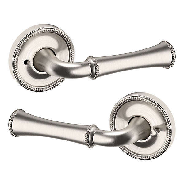 Baldwin Estate 5118 Privacy Lever with 5076 Rose in Lifetime Satin Nickel finish