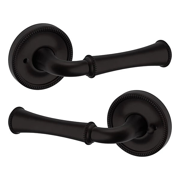 Baldwin Estate 5118 Privacy Lever with 5076 Rose in Oil Rubbed Bronze finish