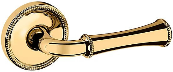 Baldwin Estate 5118 Right Handed Half Dummy Lever with 5076 Rosette in Lifetime Polished Brass finish