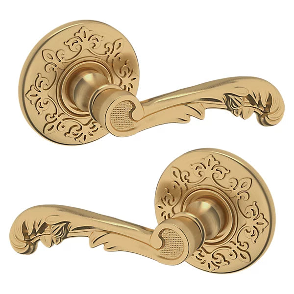 Baldwin Estate 5121 Full Dummy Lever with R012 Rose in Vintage Brass finish