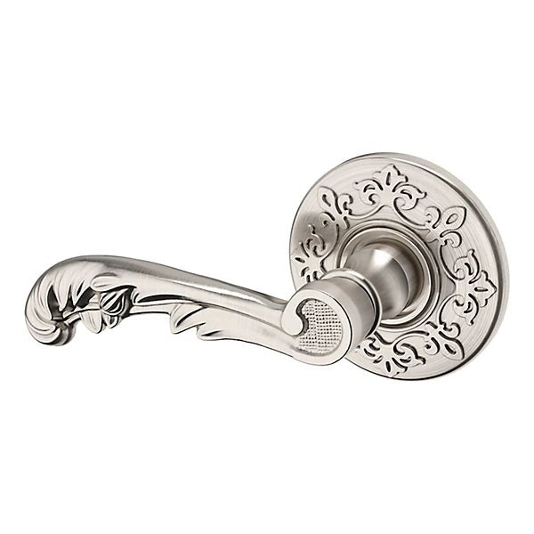 Baldwin Estate 5121 Left Handed Half Dummy Lever with R012 Rose in Lifetime Satin Nickel finish