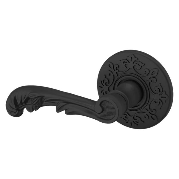 Baldwin Estate 5121 Left Handed Half Dummy Lever with R012 Rose in Satin Black finish