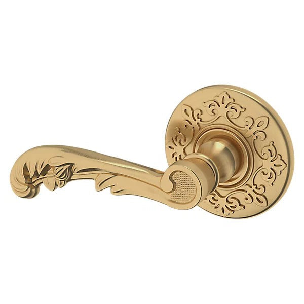 Baldwin Estate 5121 Left Handed Half Dummy Lever with R012 Rose in Vintage Brass finish