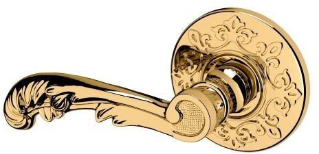 Baldwin Estate 5121 Left Handed Half Dummy Lever with R012 Rosette in Lifetime Polished Brass finish