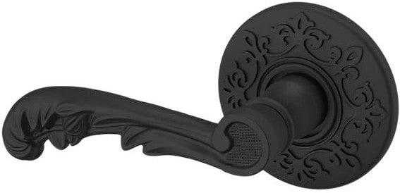 Baldwin Estate 5121 Left Handed Half Dummy Lever with R012 Rosette in Satin Black finish