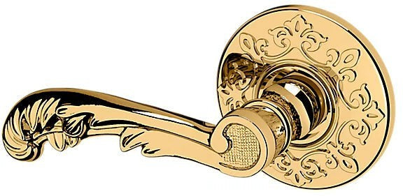 Baldwin Estate 5121 Left Handed Half Dummy Lever with R012 Rosette in Unlacquered Brass finish