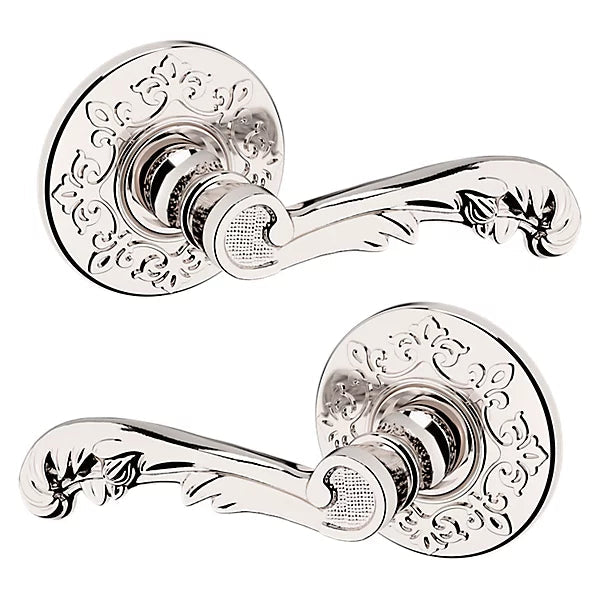 Baldwin Estate 5121 Passage Lever with R012 Rose in Lifetime Polished Nickel finish
