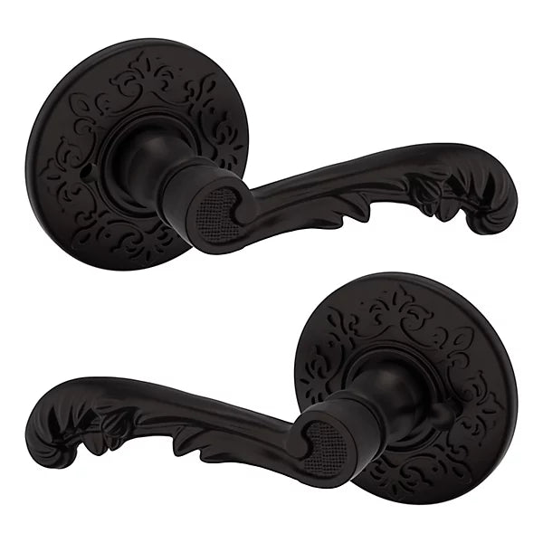 Baldwin Estate 5121 Privacy Lever with R012 Rose in Oil Rubbed Bronze finish