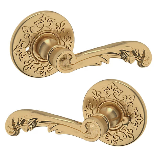 Baldwin Estate 5121 Privacy Lever with R012 Rose in Vintage Brass finish