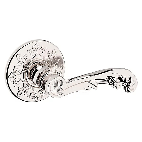 Baldwin Estate 5121 Right Handed Half Dummy Lever with R012 Rose in Lifetime Polished Nickel finish