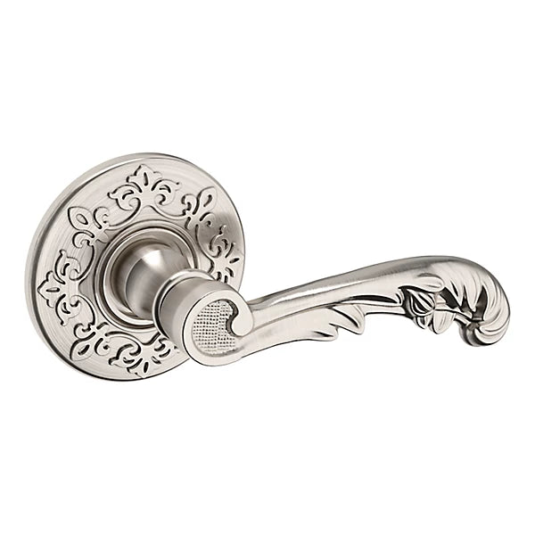 Baldwin Estate 5121 Right Handed Half Dummy Lever with R012 Rose in Lifetime Satin Nickel finish