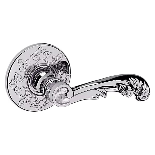 Baldwin Estate 5121 Right Handed Half Dummy Lever with R012 Rose in Polished Chrome finish