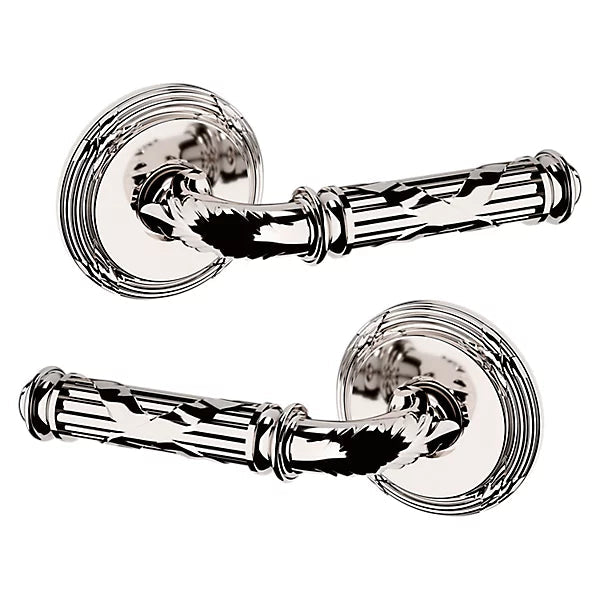 Baldwin Estate 5122 Full Dummy Lever with 5022 Rose in Lifetime Polished Nickel finish