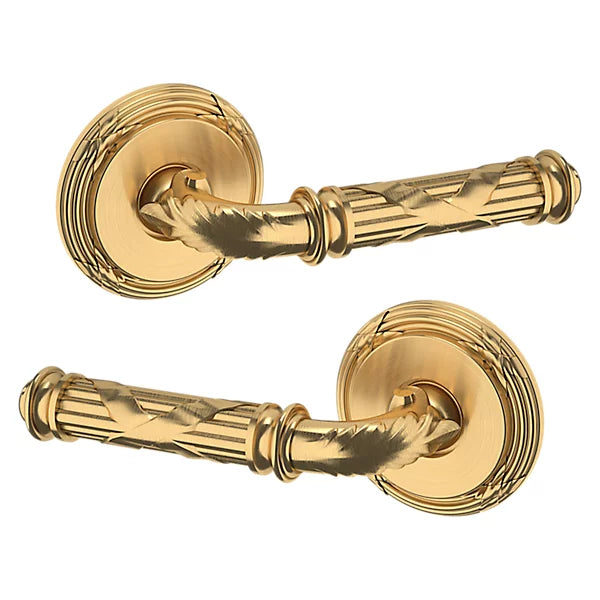 Baldwin Estate 5122 Full Dummy Lever with 5022 Rose in Lifetime Satin Brass finish