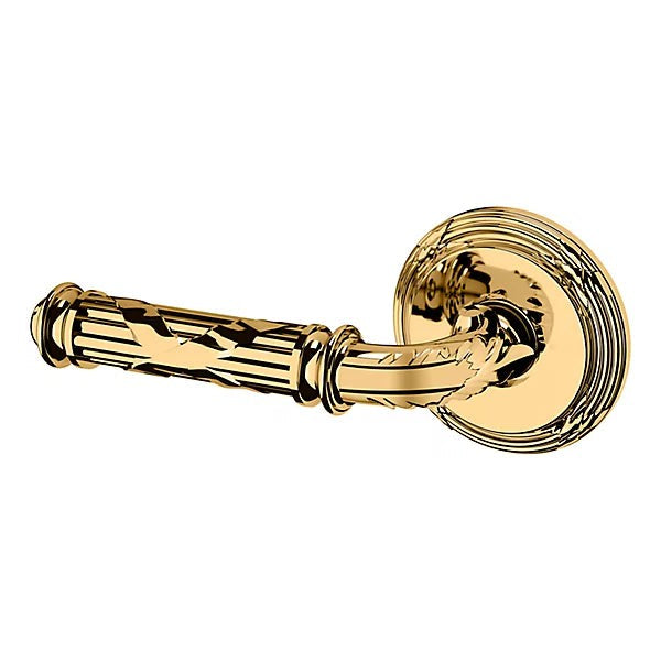 Baldwin Estate 5122 Left Handed Half Dummy Lever with 5022 Rose in Lifetime Polished Brass finish