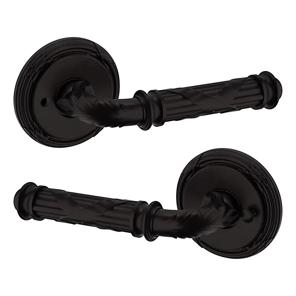 Baldwin Estate 5122 Privacy Lever with 5022 Rose in Oil Rubbed Bronze finish