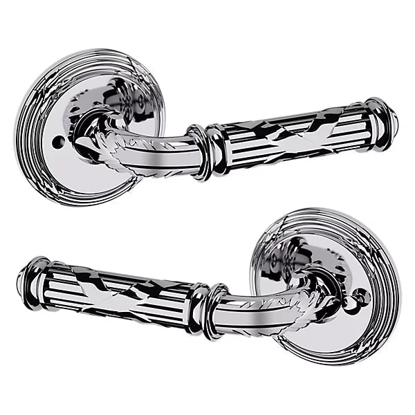 Baldwin Estate 5122 Privacy Lever with 5022 Rose in Polished Chrome finish