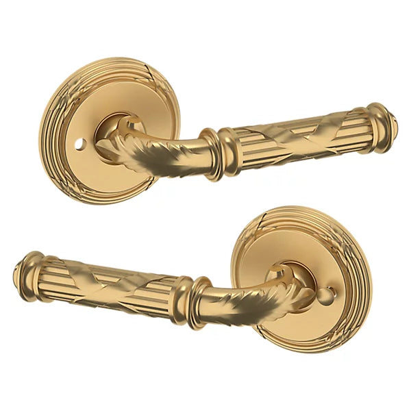 Baldwin Estate 5122 Privacy Lever with 5022 Rose in Vintage Brass finish