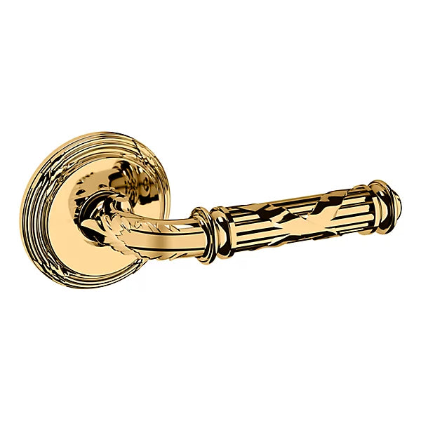 Baldwin Estate 5122 Right Handed Half Dummy Lever with 5022 Rose in Lifetime Polished Brass finish