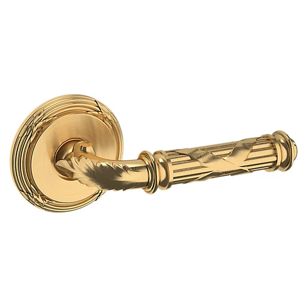 Baldwin Estate 5122 Right Handed Half Dummy Lever with 5022 Rose in Lifetime Satin Brass finish