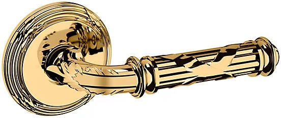 Baldwin Estate 5122 Right Handed Half Dummy Lever with 5022 Rosette in Lifetime Polished Brass finish