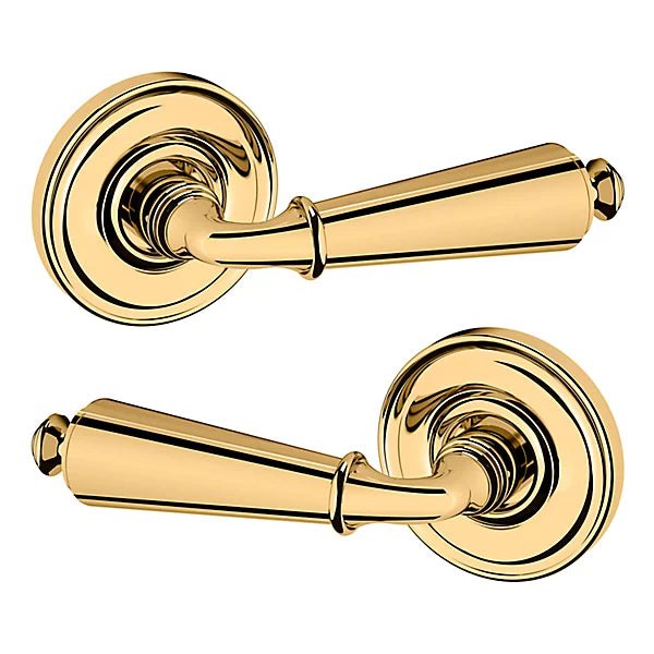 Baldwin Estate 5125 Full Dummy Lever with 5048 Rose in Lifetime Polished Brass finish