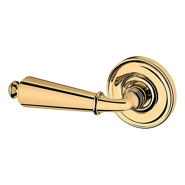 Baldwin Estate 5125 Left Handed Half Dummy Lever with 5048 Rose in Lifetime Polished Brass finish