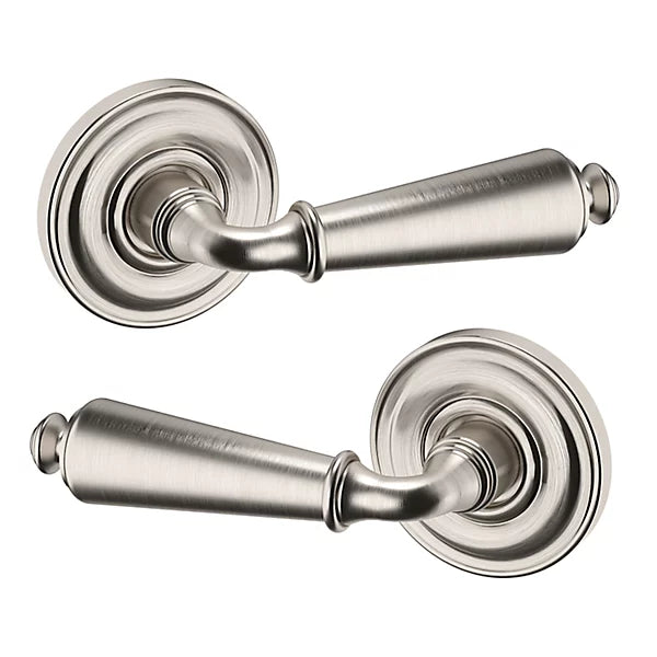 Baldwin Estate 5125 Passage Lever with 5048 Rose in Lifetime Satin Nickel finish