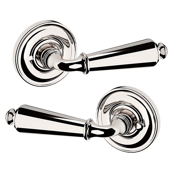 Baldwin Estate 5125 Privacy Lever with 5048 Rose in Lifetime Polished Nickel finish