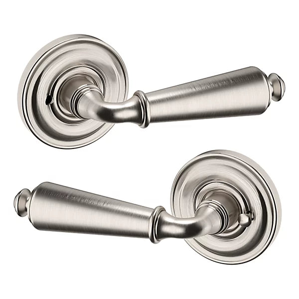 Baldwin Estate 5125 Privacy Lever with 5048 Rose in Lifetime Satin Nickel finish