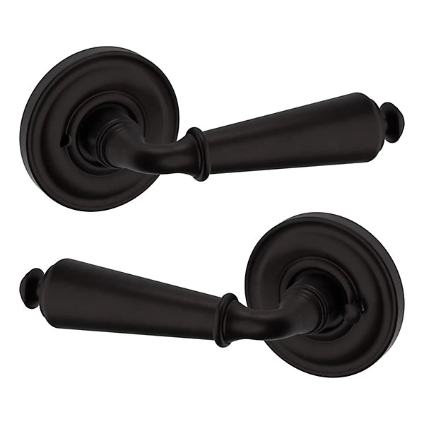 Baldwin Estate 5125 Privacy Lever with 5048 Rose in Oil Rubbed Bronze finish